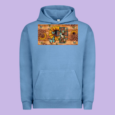 Leopard Cross Butterfly Sunflower Urban Hoodie Designed By Jahusdesignshop