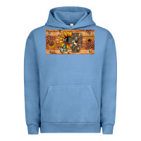 Pigment Pebble Blue leopard cross butterfly sunflower Urban Hoodie - JahusDesignShop