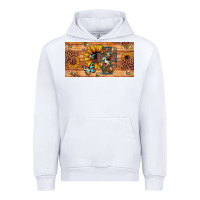 White leopard cross butterfly sunflower Urban Hoodie - JahusDesignShop
