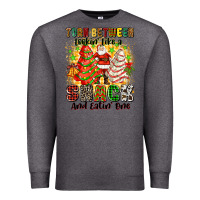 Charcoal Heather torn between lookin' like a snack and eatin' one Premium Sweatshirt - Zillion Design Studio
