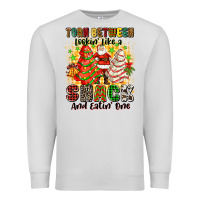 Dove Grey torn between lookin' like a snack and eatin' one Premium Sweatshirt - Zillion Design Studio