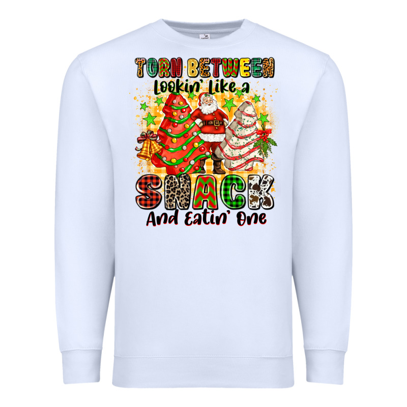 Torn Between Lookin' Like A Snack And Eatin' One Premium Sweatshirt by Zillion Design Studio | Teevron