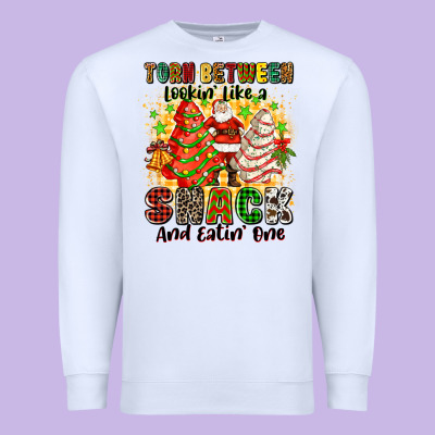 Torn Between Lookin' Like A Snack And Eatin' One Premium Sweatshirt Designed By Zillion Design Studio