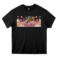 Black I Dig You Valentine 16oz Heavy Core Tee - CowhideDigitalArt