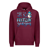 Burgundy it s freezin season Premium Hoodie - JahusDesignShop