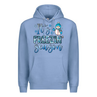 Colony Blue it s freezin season Premium Hoodie - JahusDesignShop