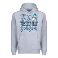 Heather Grey it s freezin season Premium Hoodie - JahusDesignShop