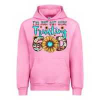 Fuchsia Pink i'm just out here trusting god Urban Hoodie - JahusDesignShop