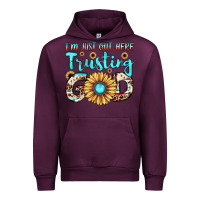 Mauve Wine i'm just out here trusting god Urban Hoodie - JahusDesignShop