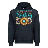 Navy i'm just out here trusting god Urban Hoodie - JahusDesignShop