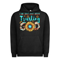 Pigment Black i'm just out here trusting god Urban Hoodie - JahusDesignShop