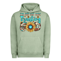 Pigment Oil Green i'm just out here trusting god Urban Hoodie - JahusDesignShop