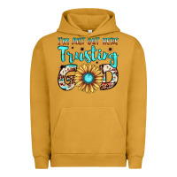 Pigment Peanut Butter i'm just out here trusting god Urban Hoodie - JahusDesignShop