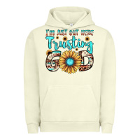 Pigment Pistachio i'm just out here trusting god Urban Hoodie - JahusDesignShop