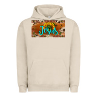 Pigment French Oak jesus Urban Hoodie - JahusDesignShop