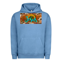 Pigment Pebble Blue jesus Urban Hoodie - JahusDesignShop