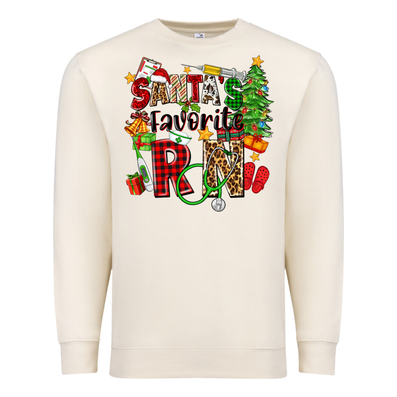 Santa's Favorite Rn Premium Sweatshirt by Zillion Design Studio | Teevron