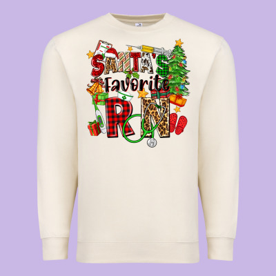 Santa's Favorite Rn Premium Sweatshirt Designed By Zillion Design Studio