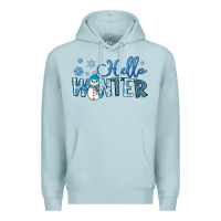 Blue Mist hello winter Premium Hoodie - JahusDesignShop
