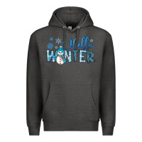 Charcoal Heather hello winter Premium Hoodie - JahusDesignShop