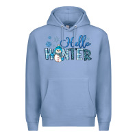 Colony Blue hello winter Premium Hoodie - JahusDesignShop