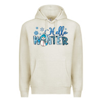 Oatmeal Heather hello winter Premium Hoodie - JahusDesignShop
