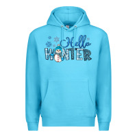 Ocean Blue hello winter Premium Hoodie - JahusDesignShop