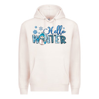 Pale Pink hello winter Premium Hoodie - JahusDesignShop