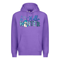 Purple hello winter Premium Hoodie - JahusDesignShop