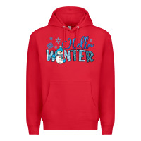 Red hello winter Premium Hoodie - JahusDesignShop