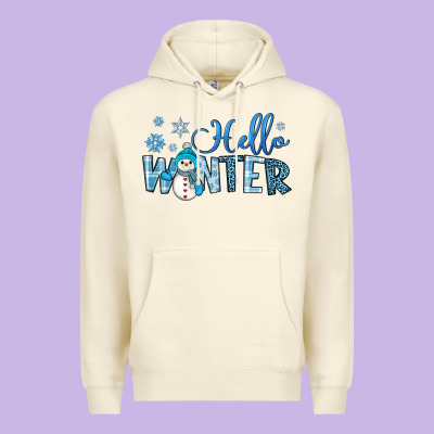 Hello Winter Premium Hoodie Designed By Jahusdesignshop