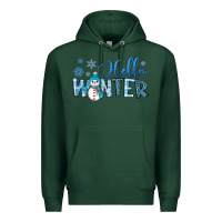 Sports Green hello winter Premium Hoodie - JahusDesignShop
