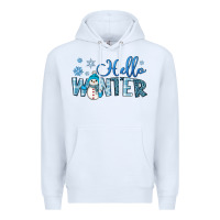 White hello winter Premium Hoodie - JahusDesignShop