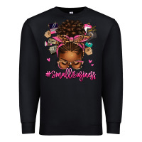 Black small business afro messy bun Premium Sweatshirt - texasbilliewilder
