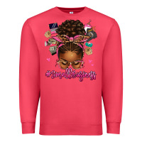 Cardinal small business afro messy bun Premium Sweatshirt - texasbilliewilder