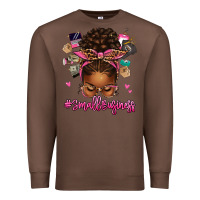 Chestnut small business afro messy bun Premium Sweatshirt - texasbilliewilder