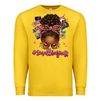 Lemon small business afro messy bun Premium Sweatshirt - texasbilliewilder