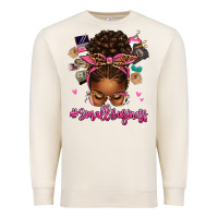 Sandshell small business afro messy bun Premium Sweatshirt - texasbilliewilder