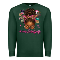Sports Green small business afro messy bun Premium Sweatshirt - texasbilliewilder