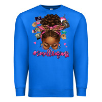 True Royal small business afro messy bun Premium Sweatshirt - texasbilliewilder