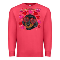 Cardinal valentine's day  dachshund puppy Premium Sweatshirt - RanaPortraitStore