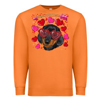 Carrot valentine's day  dachshund puppy Premium Sweatshirt - RanaPortraitStore
