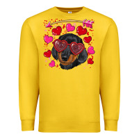 Lemon valentine's day  dachshund puppy Premium Sweatshirt - RanaPortraitStore