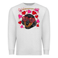 Oatmeal Heather valentine's day  dachshund puppy Premium Sweatshirt - RanaPortraitStore