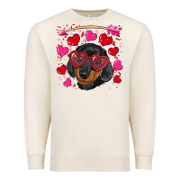 Sandshell valentine's day  dachshund puppy Premium Sweatshirt - RanaPortraitStore