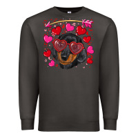 Smoke valentine's day  dachshund puppy Premium Sweatshirt - RanaPortraitStore