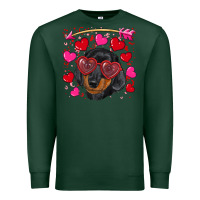 Sports Green valentine's day  dachshund puppy Premium Sweatshirt - RanaPortraitStore