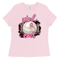 Bubblegum Pink Pink Out Volleyball Ladies Tee - BarkalooDesign
