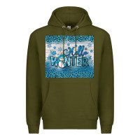 Army Green hello winter Premium Hoodie - JahusDesignShop
