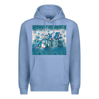 Colony Blue hello winter Premium Hoodie - JahusDesignShop